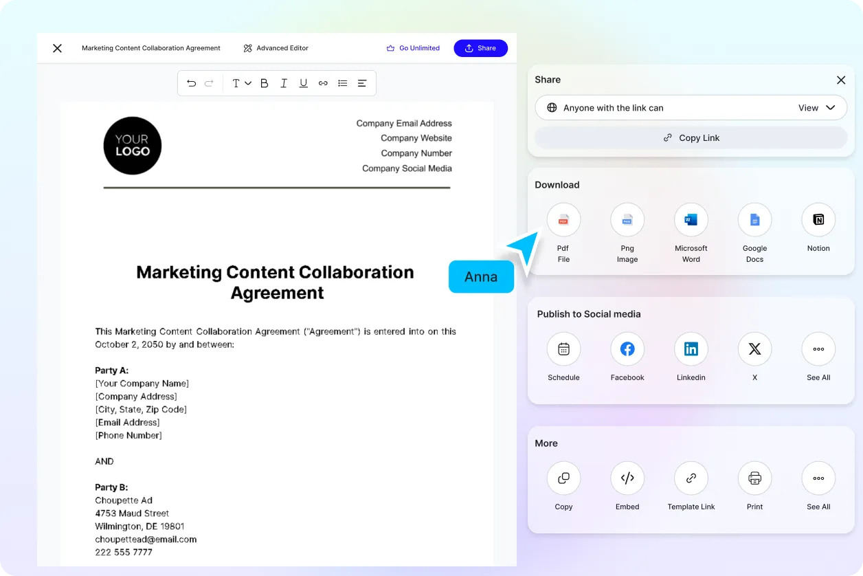 Free AI Collaboration Agreement Generator, Free Agreement Maker Online
